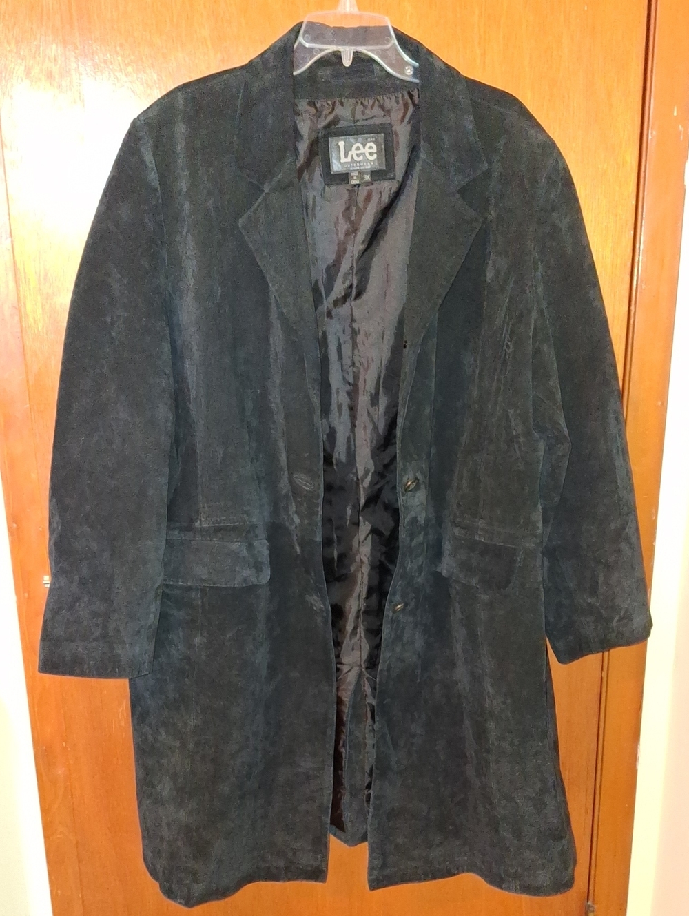 Lee Black Suede Vintage Single-Breasted Coat